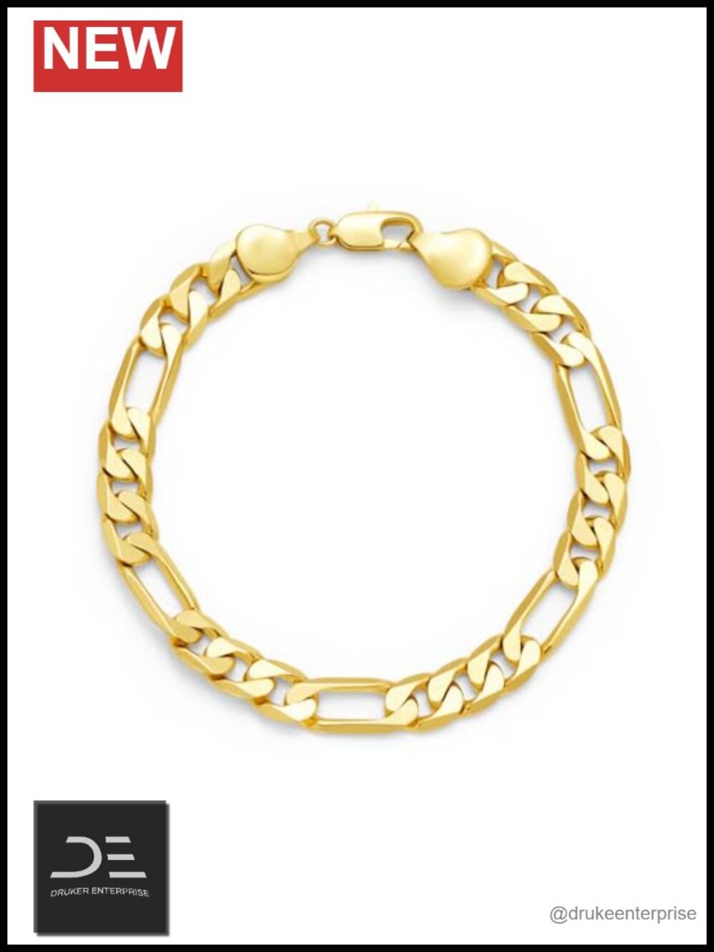 14K Gold Figaro Chain Bracelet Unisex Hypoallergenic Dainty Gift for Her Him